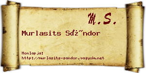 Murlasits Sándor névjegykártya