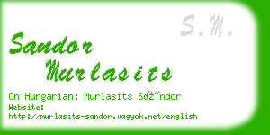 sandor murlasits business card